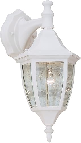 Miniatura 7 de Designers Fountain 2461-BK Today's Home - Farol de pared para exteriores, 14.25 pulgadas de alto, color negro