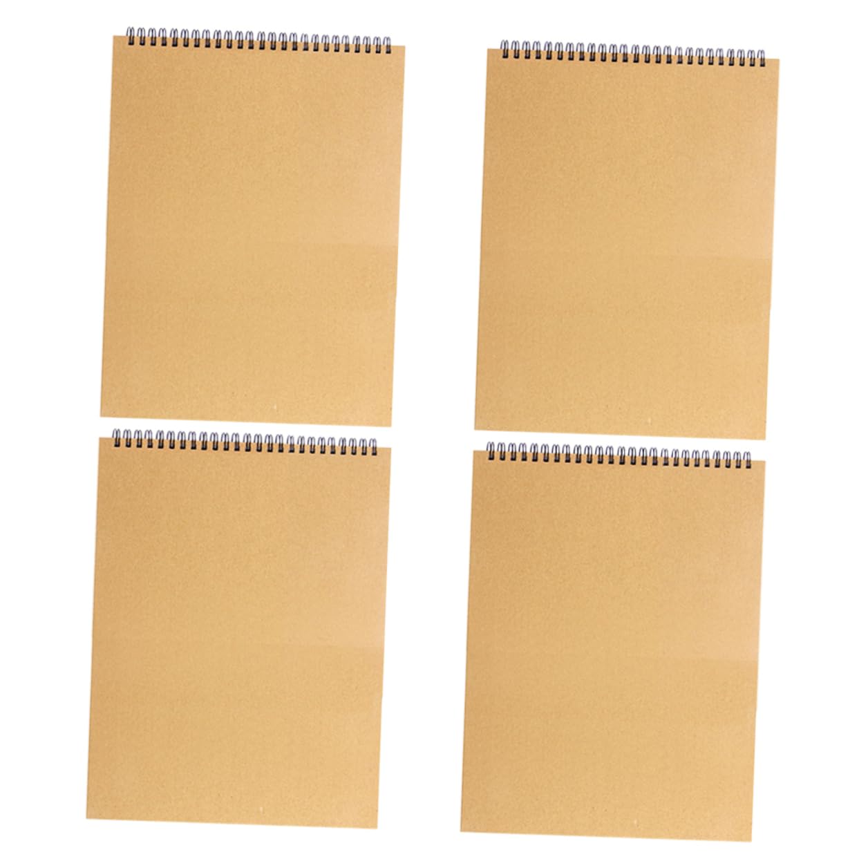 4 Pezzi Quaderno per Disegnare A5 in Carta Kraft, Piatto Apribile, Facile da Portare, per Bambini e Artisti, per Schizzi e Acquerello