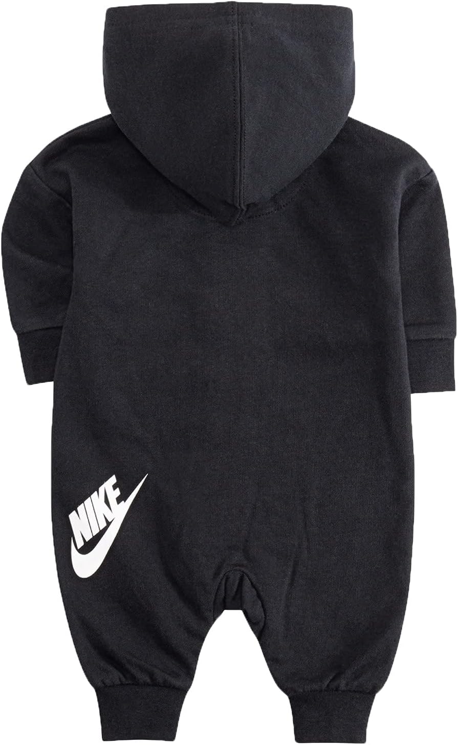 Nike Baby Boy All Day Play Hooded Coverall Romper (Black(56B954-023)/White, 18 Months) - Image 2