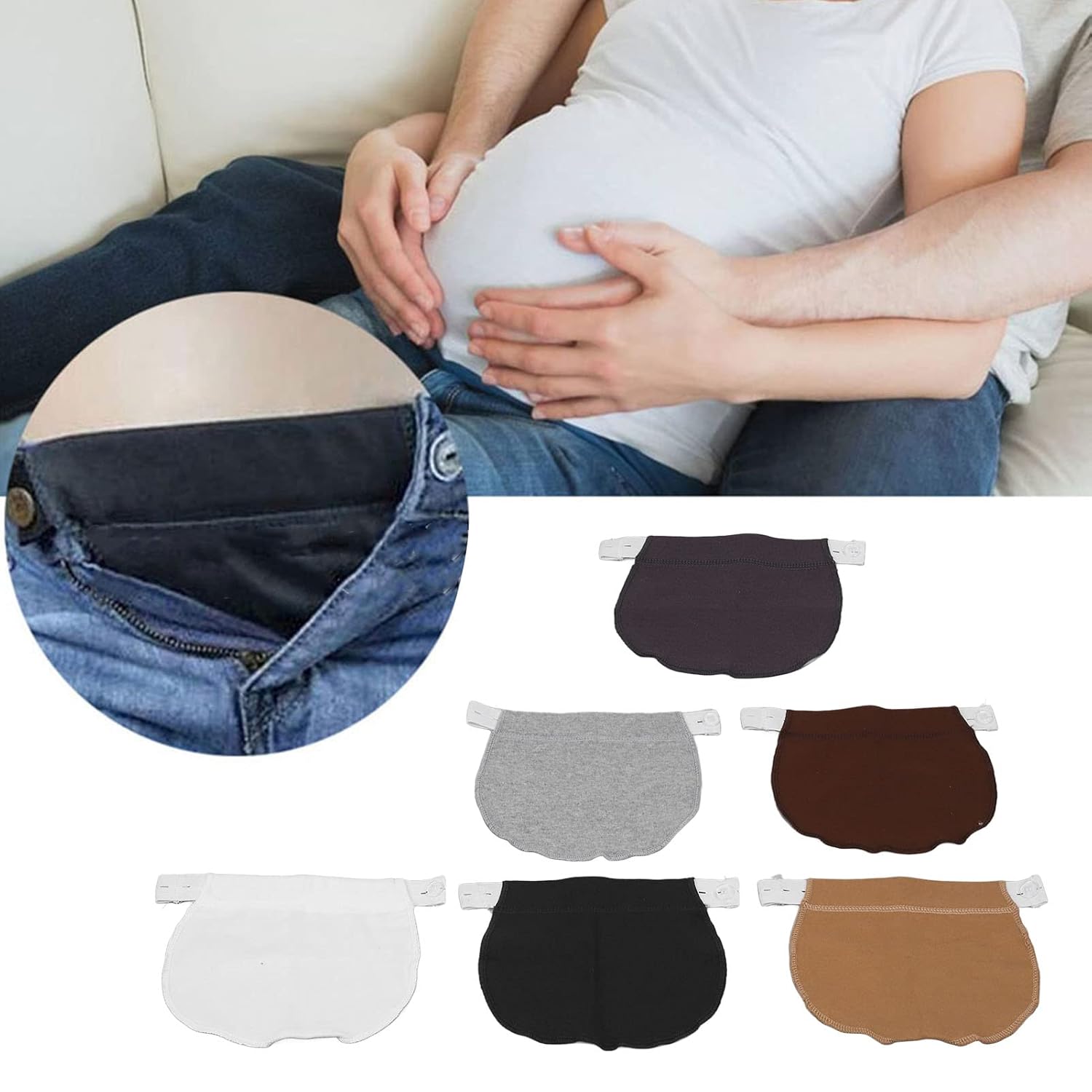 Paquete de 6 Extensiones de Pantalones para Embarazadas, Extensión de