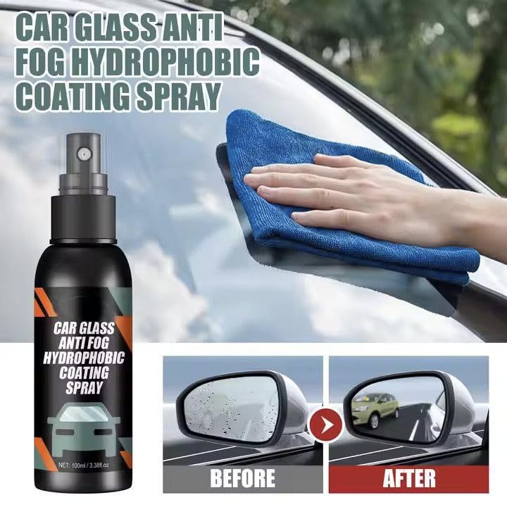 Image of VISIONEX Car Glass Anti Fog Hydrophobic Coating Spray |Rainproof, Streak-Free Automotive Cleaner | Multipurpose Windshield Cleaning Liquid 2