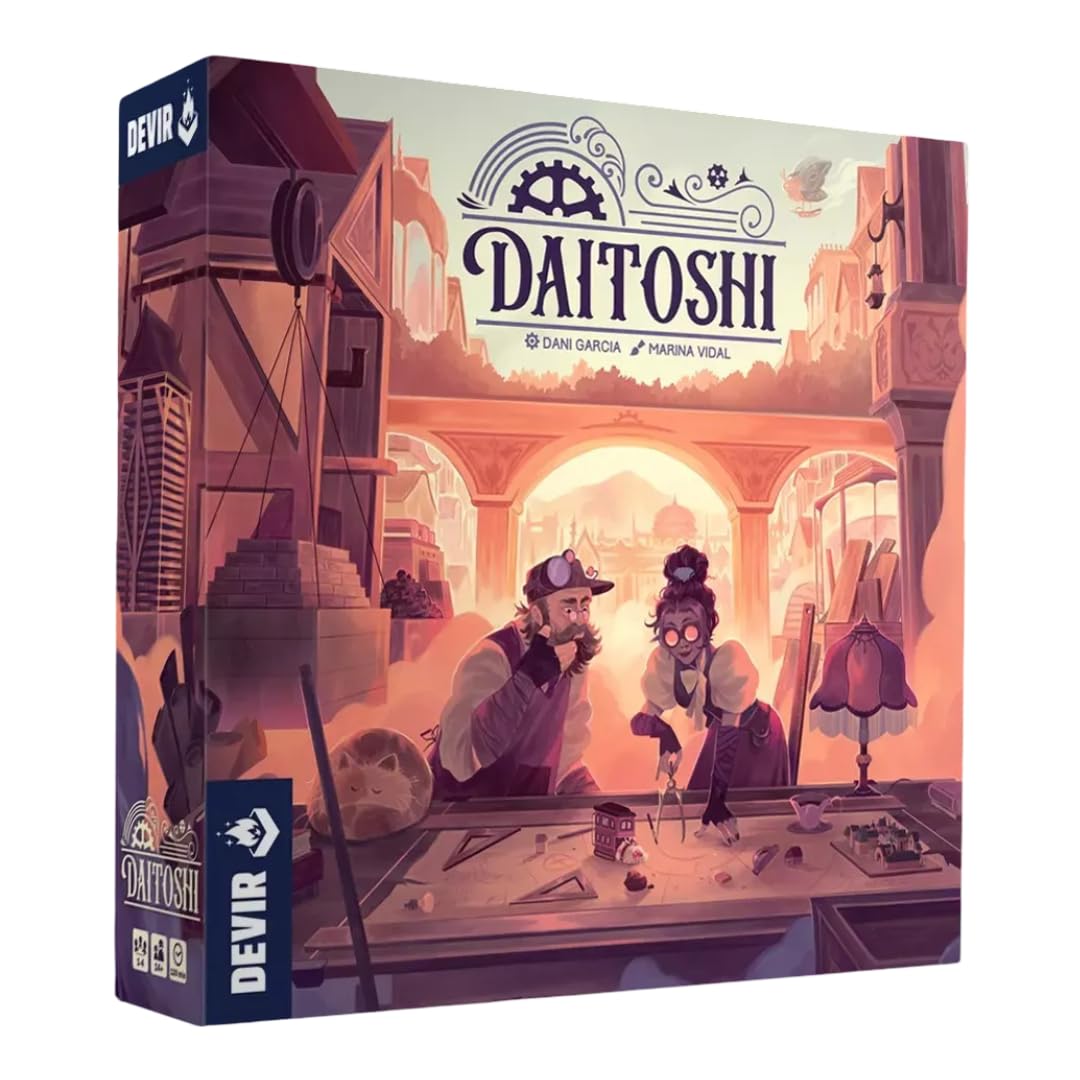 PIXIEGAMES - Daitoshi – Jeu de Société Expert - Eurogame - Gestion Industrielle et Stratégique – 1 à 4 Joueurs – Dès 14 Ans