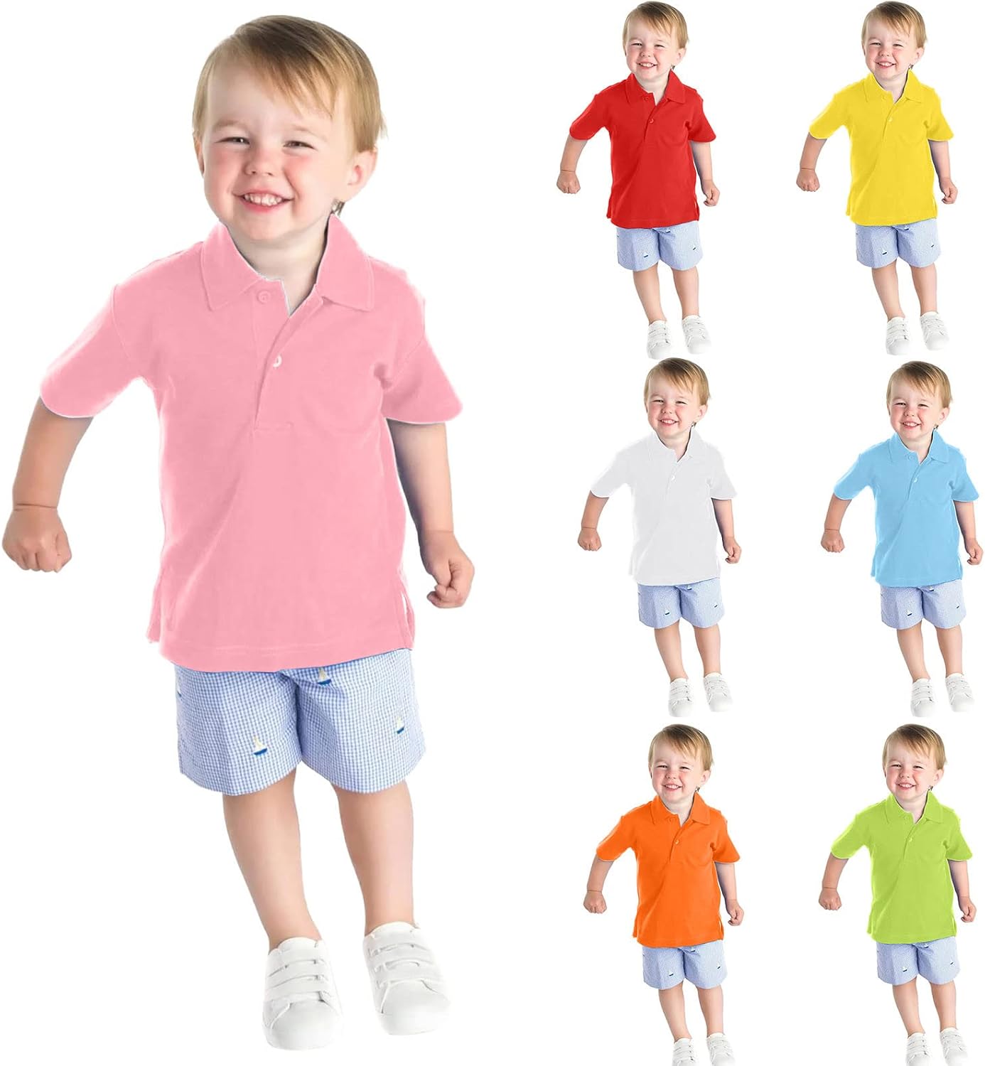 Tween Boys Short Sleeve Cotton Polo Shirts Aesthetic Golf Tops School Uniform Shirts Preppy Tops Button Down Shirt