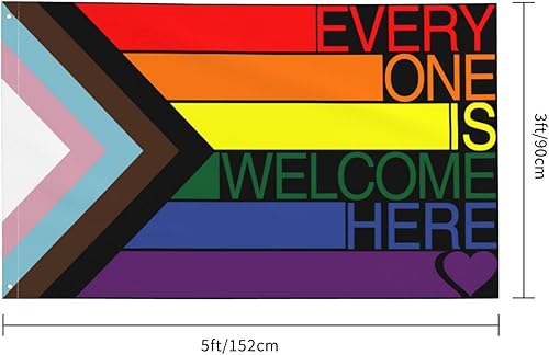 Miniatura 2 de Bandera del orgullo gay, bandera del arco iris LGBT con ojales de latón, de nailon para exteriores, 3 x 5 pies, impermeable, bandera