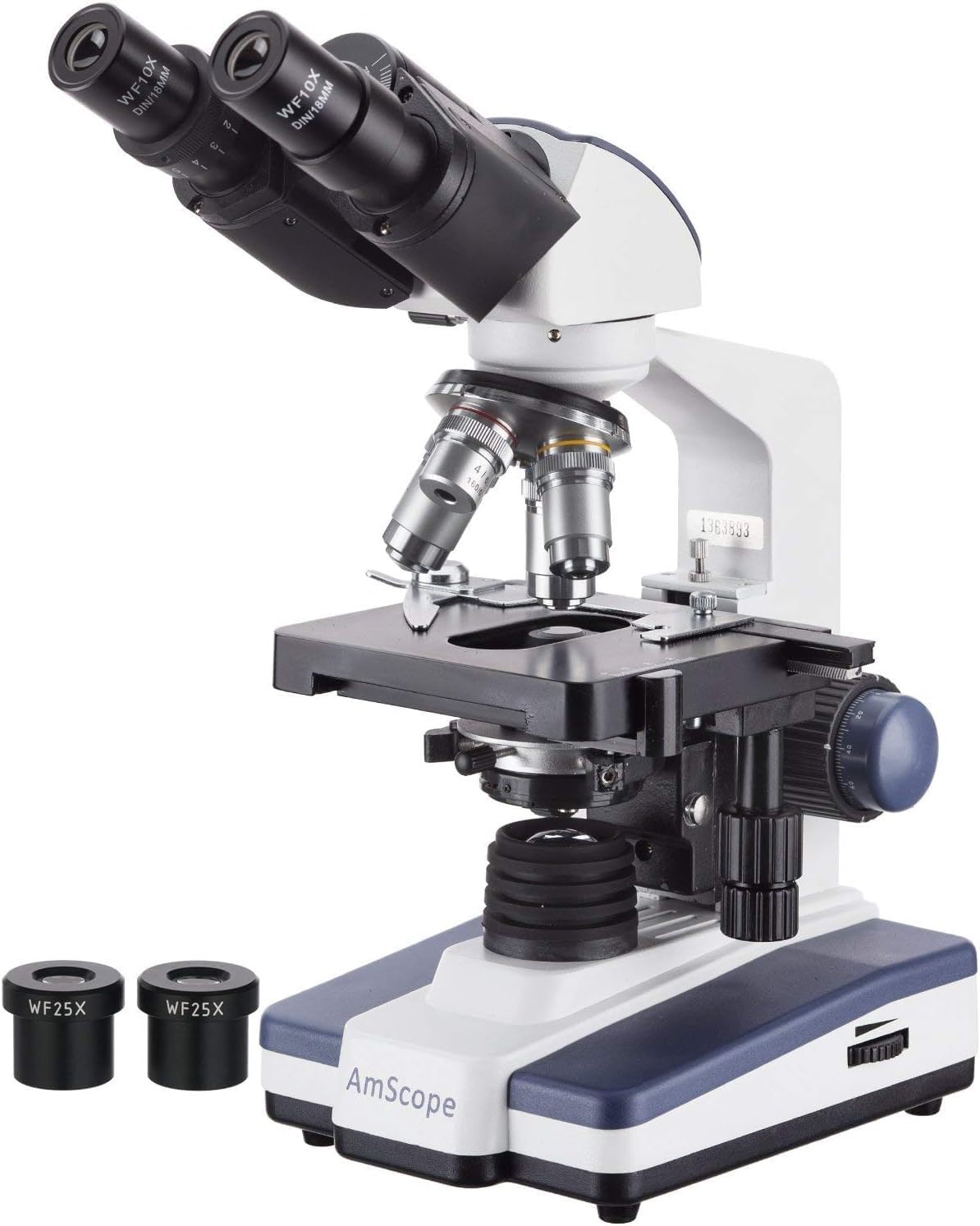AmScope B120C-E1 Microscope with WF25x Eyepieces
