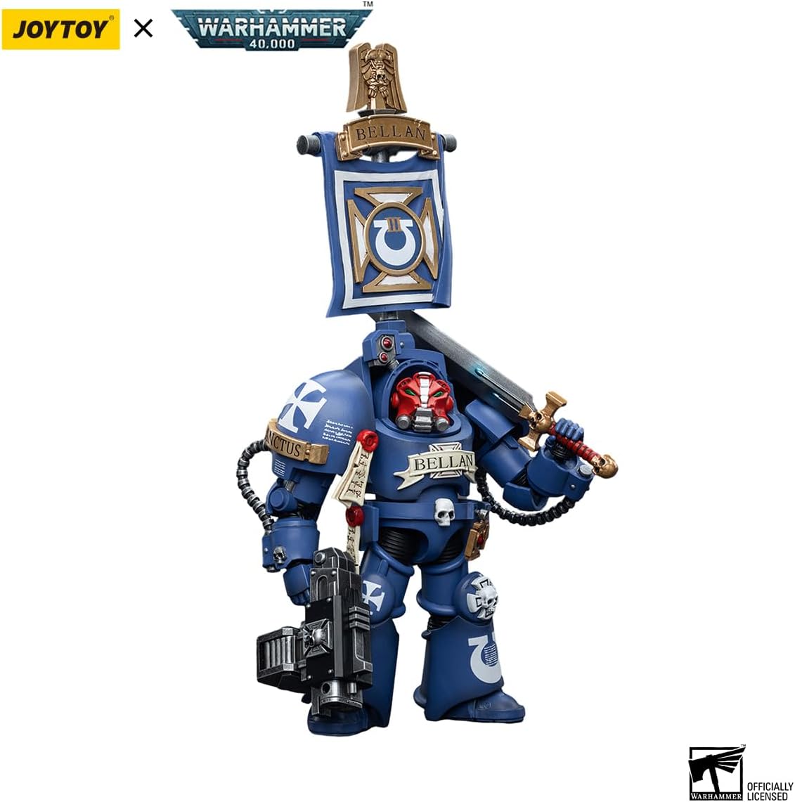 LEBOO JoyToy × Warhammer 40k 1/18 Action Figure Ultramarines Terminators Sergeant Bellan Joy Toy Figures