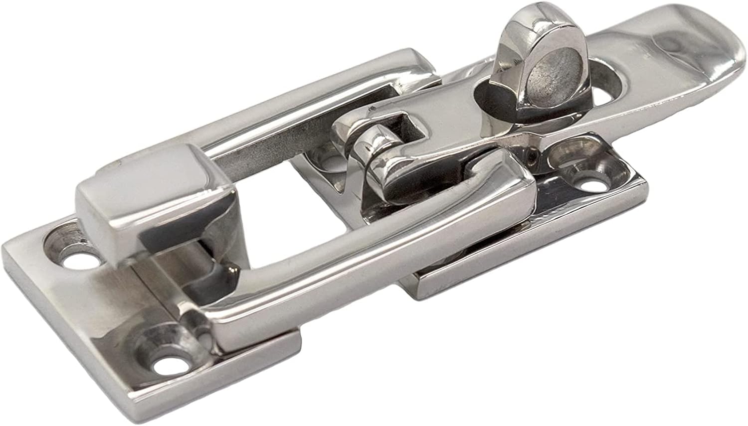 MARINE CITY Clamp Locking Cam Latches, 316 Grade Stainless Steel, Polished Finish, Corrosion-Resistant, 6 Fixing Points, Screw Hole Diameter 0.17 Inches, Ideal for Yachts, Boats