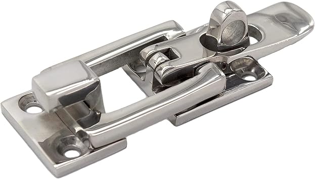 MARINE CITY Clamp Locking Cam Latches, 316 Grade Stainless Steel, Polished Finish, Corrosion-Resistant, 6 Fixing Points, Screw Hole Diameter 0.17 Inches, Ideal for Yachts, Boats