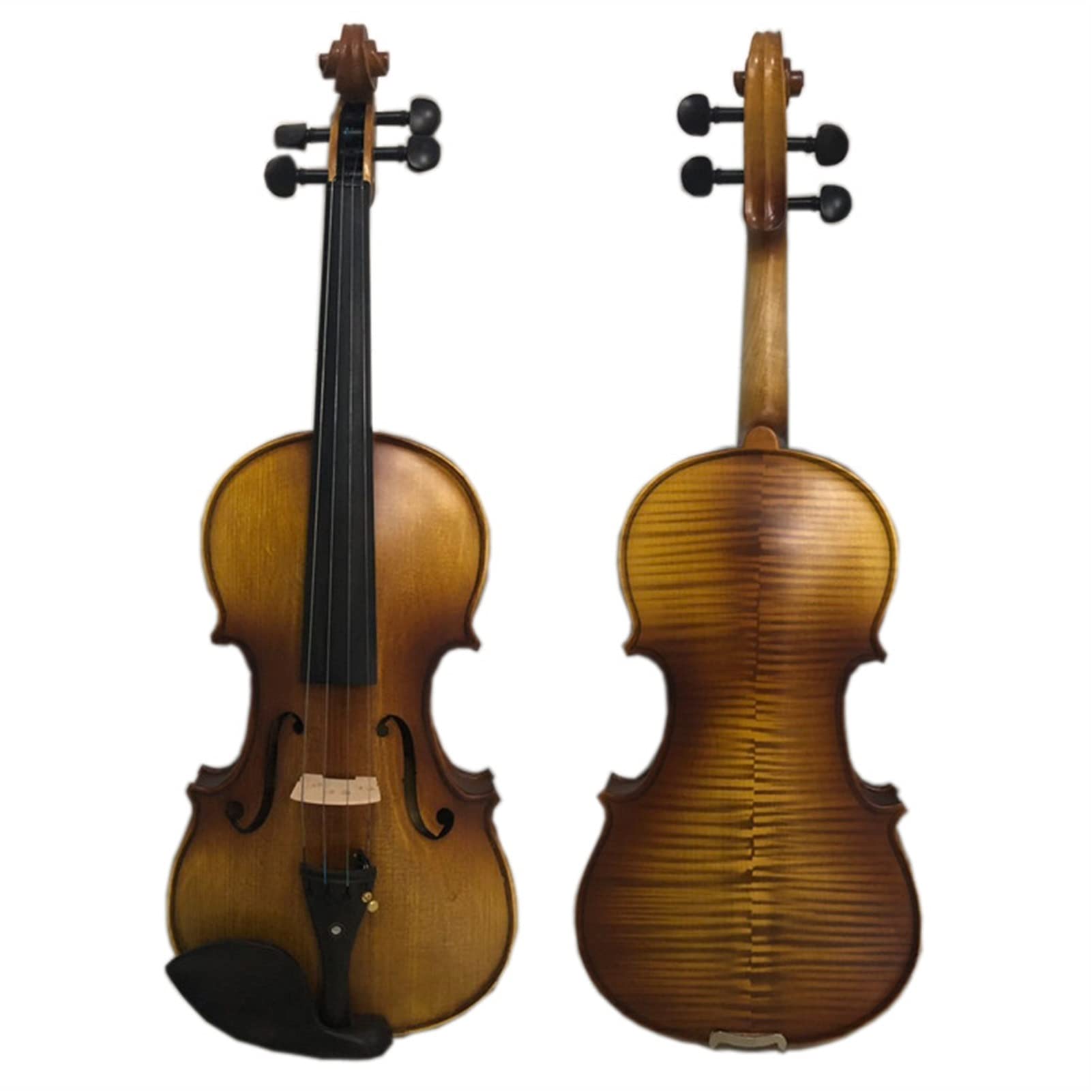 Violín de tamaño Completo Práctica De Prueba De Patrón De Tigre De Madera Maciza De Ébano Tocando El Violín violín para niños (Size : 1/2)
