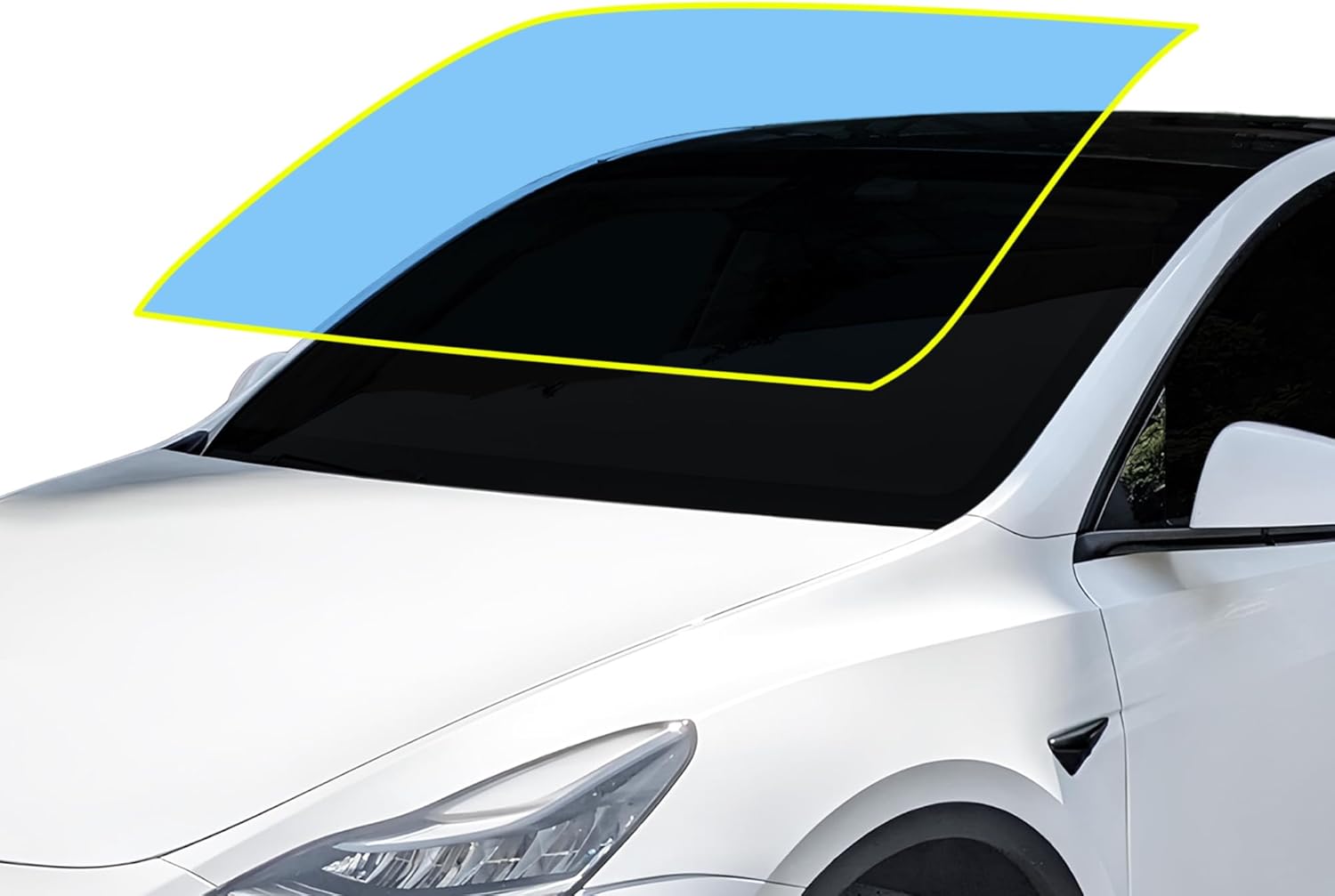 BOGAR TECH DESIGNS Precut for Tesla Model Y 2020-2026 Front Windshield Protection Film Scratch Resistant Ultra Clear Kit Cover, Clear