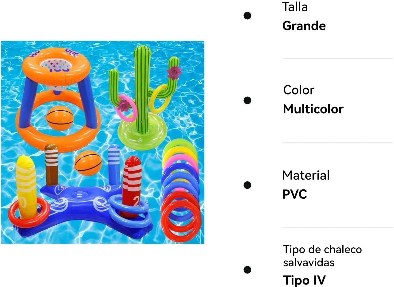 Aro De Baloncesto Para Piscina Con Altura Ajustable, Base De Plástico Estable, Juguete Acuático Para Niños Y Adultos