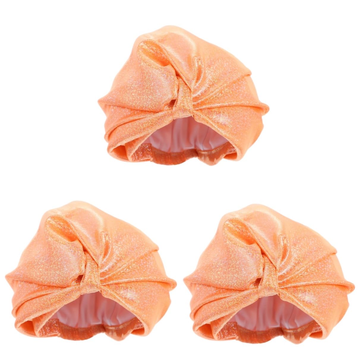 VANZACK Bonnet de Bain Bonnet de Bonnet Piscine Femme Shower Cap Bonnets de Bain pour Filles Bonnets de Bain Adultes Chapeau de Bain élastiques Nylon Rose