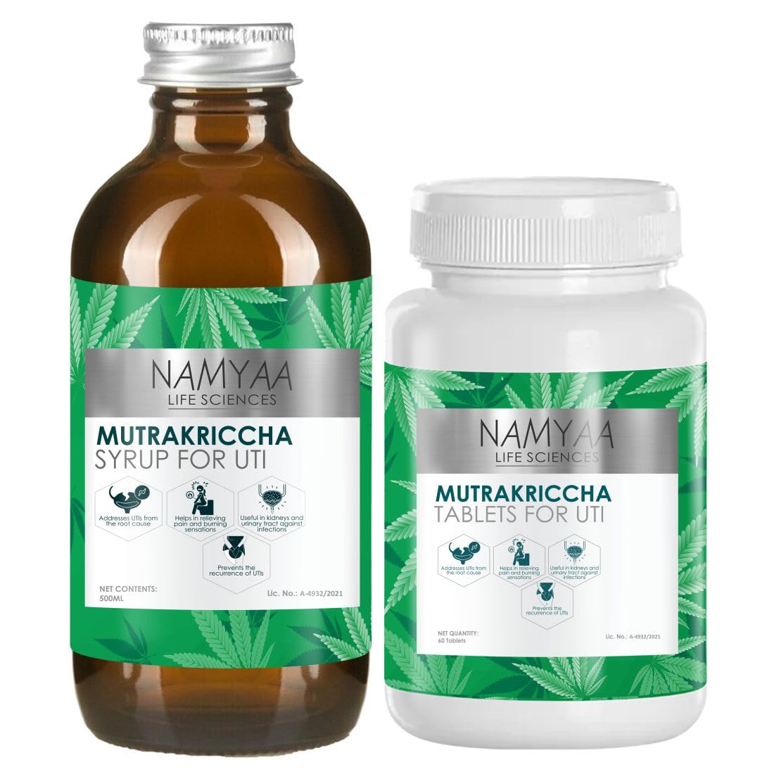 Namyaa UTI Treatment Kit - Combo pack of UTI Syrup and UTI tablets | Supports Urinary Tract to Relieve Pain & Discomfort, Restores pH Levels (B0CH8J6562) Amazon Price History, Amazon Price Tracker