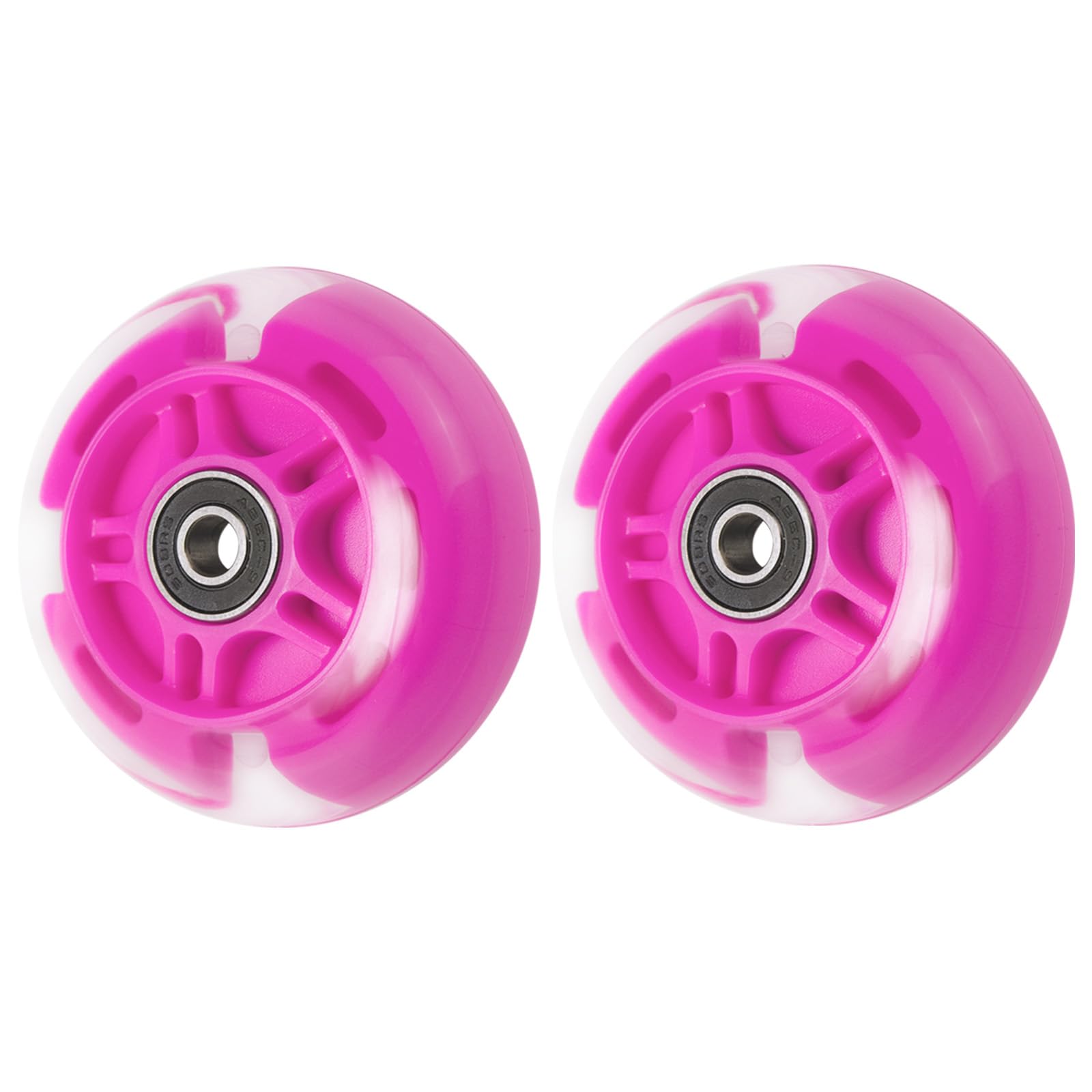 Scooter Wheels, Rear 80mm Kid Scooter Flashing Replacement Wheels for Kid 3-Wheeled Kick Push Scooter (1 Piece)
