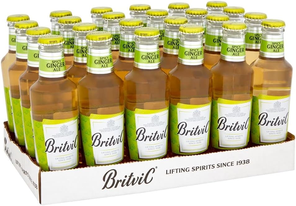 Britvic Spicy Ginger Ale Ginger Flavour Carbonated Water, 6.76 fl oz ℮ 200 ml, 24 Pack