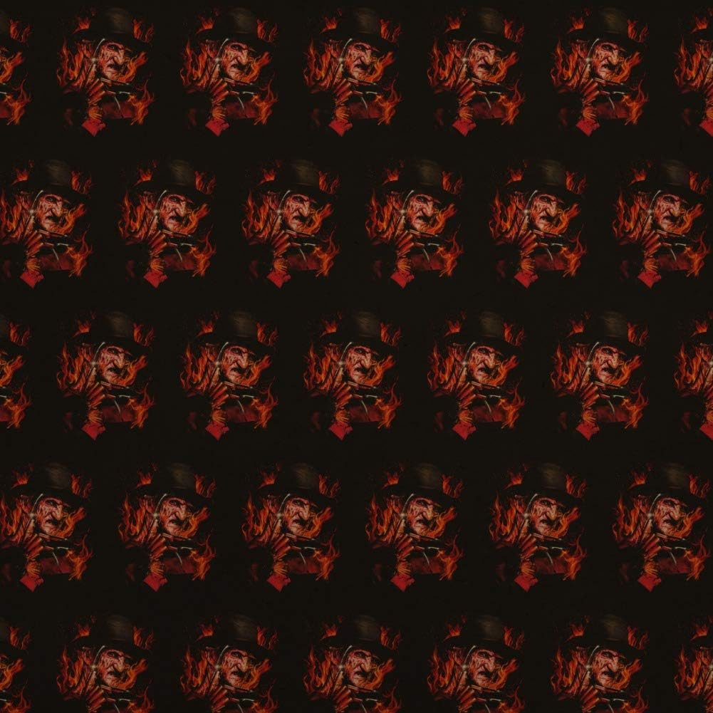 GRAPHICS & MORE A Nightmare on Elm Street Freddy's Fire Premium Kraft Roll Gift Wrap Wrapping Paper