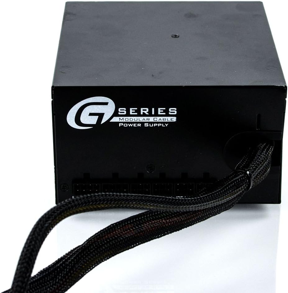 Posteriore view of Seasonic G Series 550 power supply with AC inlet and power switch