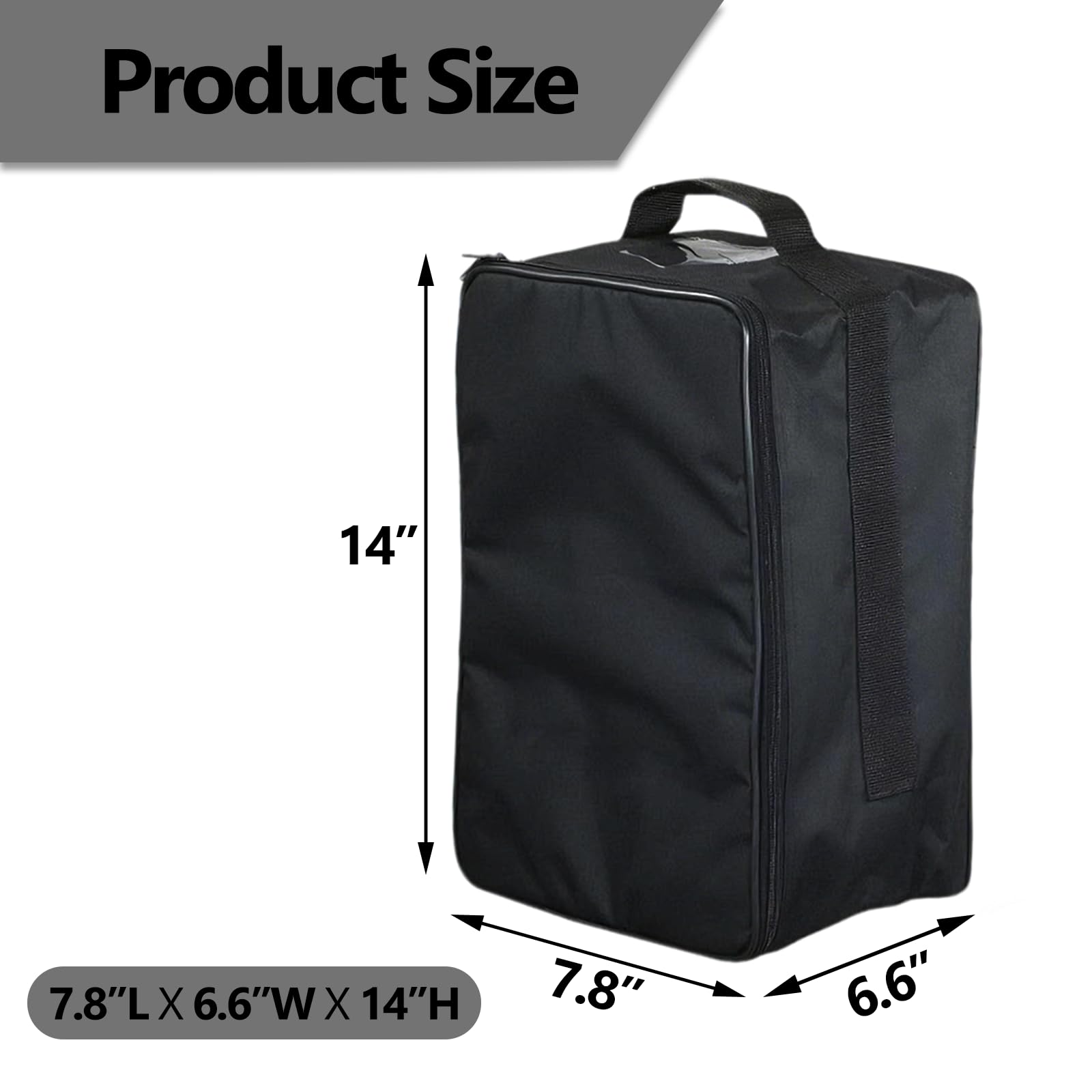 Mikroskop-Tragetasche mit Vordertaschen, 7.8" L x 6.6" W x 14" H, universell, faltbar, wasserdicht und leicht
