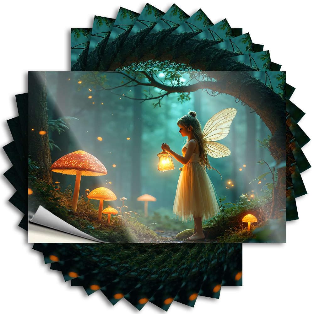 Quote Dorm Decorations Custom Stickers, Bumper Waterproof A Fairy Holding A Lantern in A Mystical Forest. for Hydro Flask | Western Vinyl Decals for Inside Holiday Gift(6X9CM)