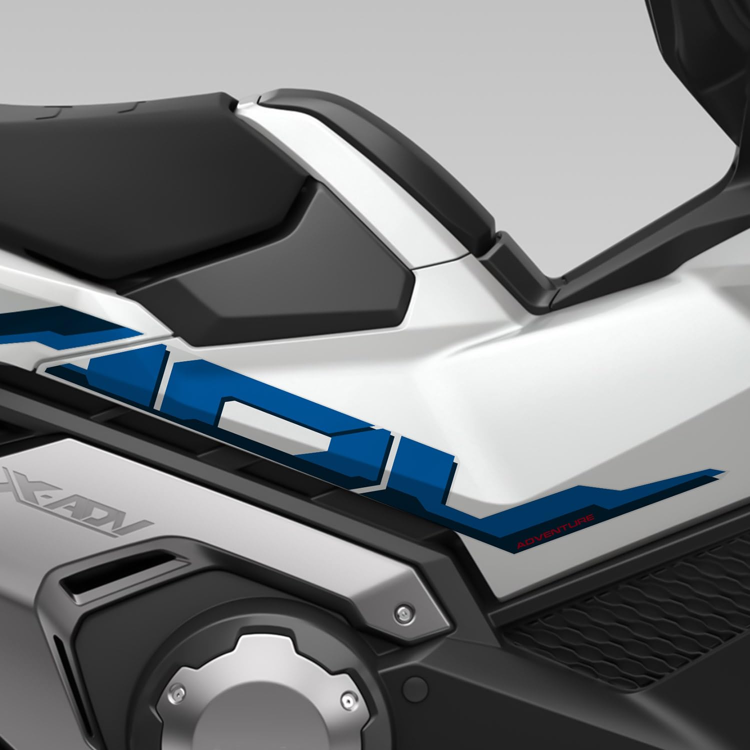 Az Graphishop Carena naklejka, kompatybilna z Honda X-ADV 750 2025 Tricolor Style Kit diagramu silnika, Wykonano we Włoszech FS-XADV-HRC (Połyskująca Białość)