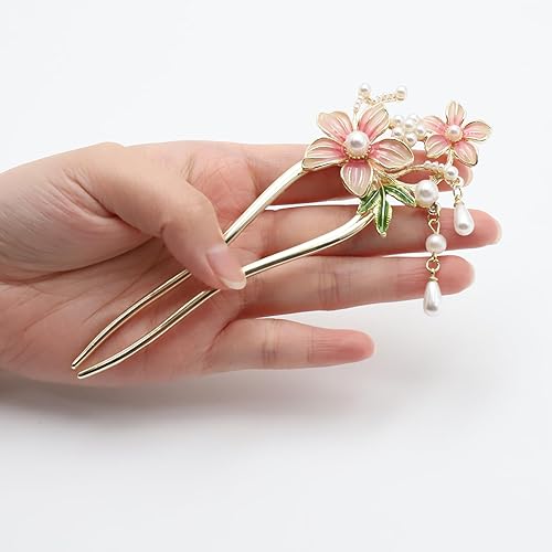 Miniatura 2 de Lily of the Valley - Horquilla con flecos de perlas, delicado disco de flor de mariposa, adorno para el cabello, horquilla para el cabello,