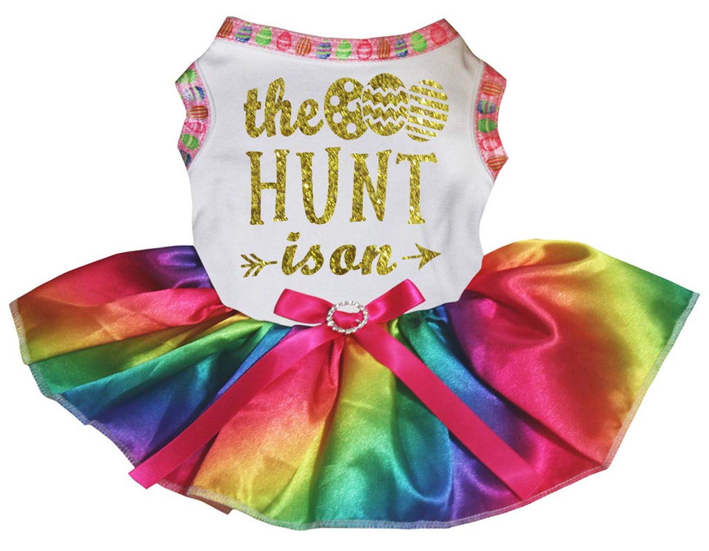 Robe pour chien arc-en-ciel M pour fêter Pâques avec style