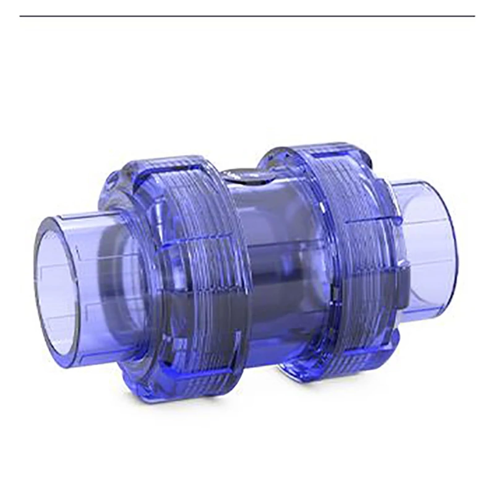 Check Valve Filter Water Pump Water Inlet Outlet Filter Aquarium Fittings Transparent Blue (ID25)