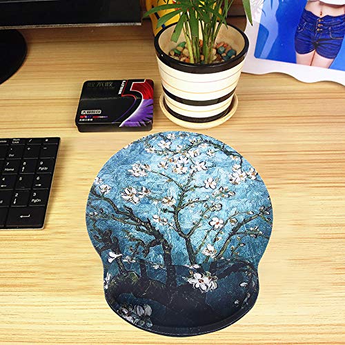 Mouse Pads For Computers Van Gogh Ergonomic Memory Foam Nonslip Wrist Support-Lightweight Rest Mousepad For Office,Gaming,Computer, Laptop & Mac,Pain Relief,At Home Or Work #TOP6