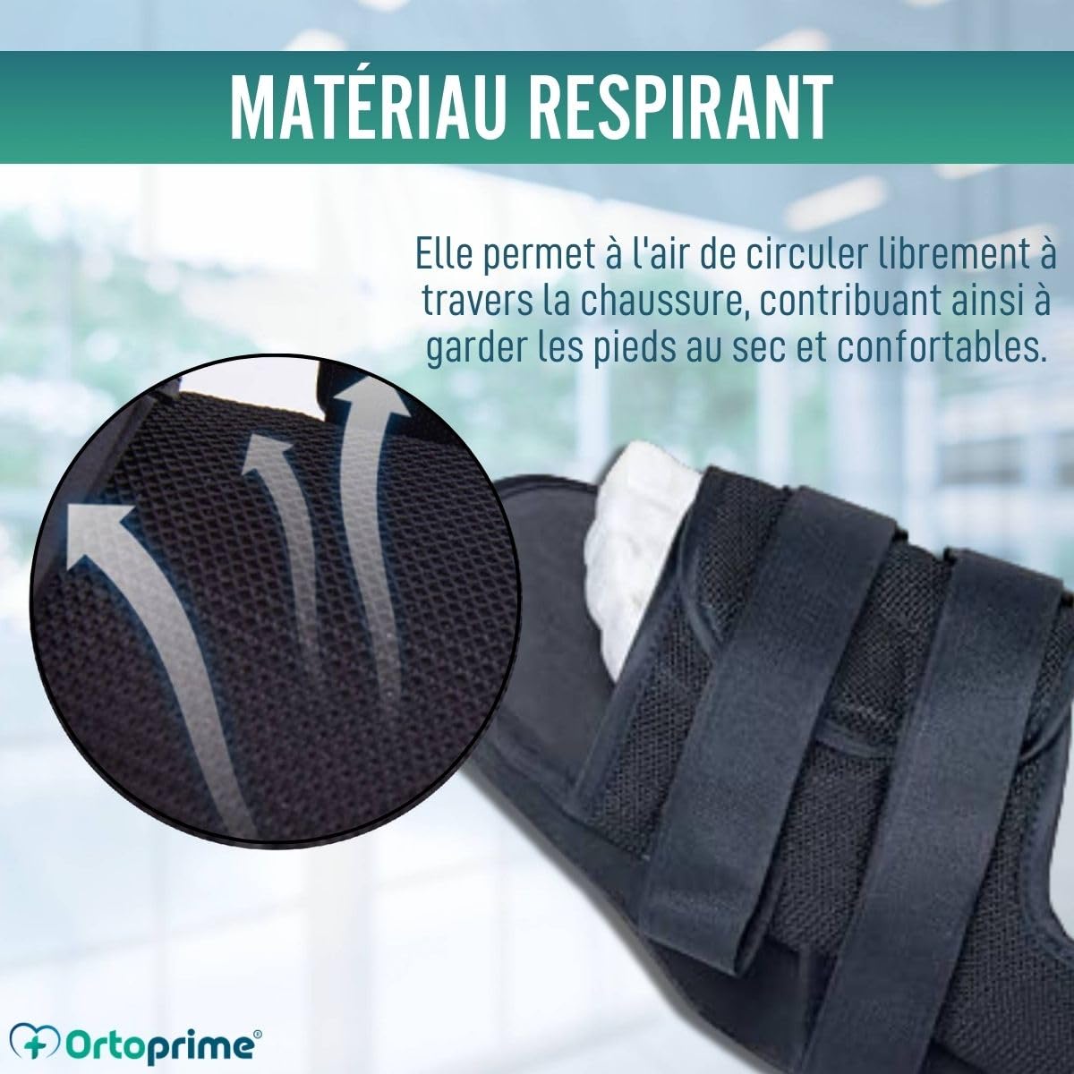 OrtoPrime Chaussure postopératoire au talon réglable - Chaussures orthopédiques pour opération du pied - Chaussure bilatérale post-chirurgicale (taille L (42-44)