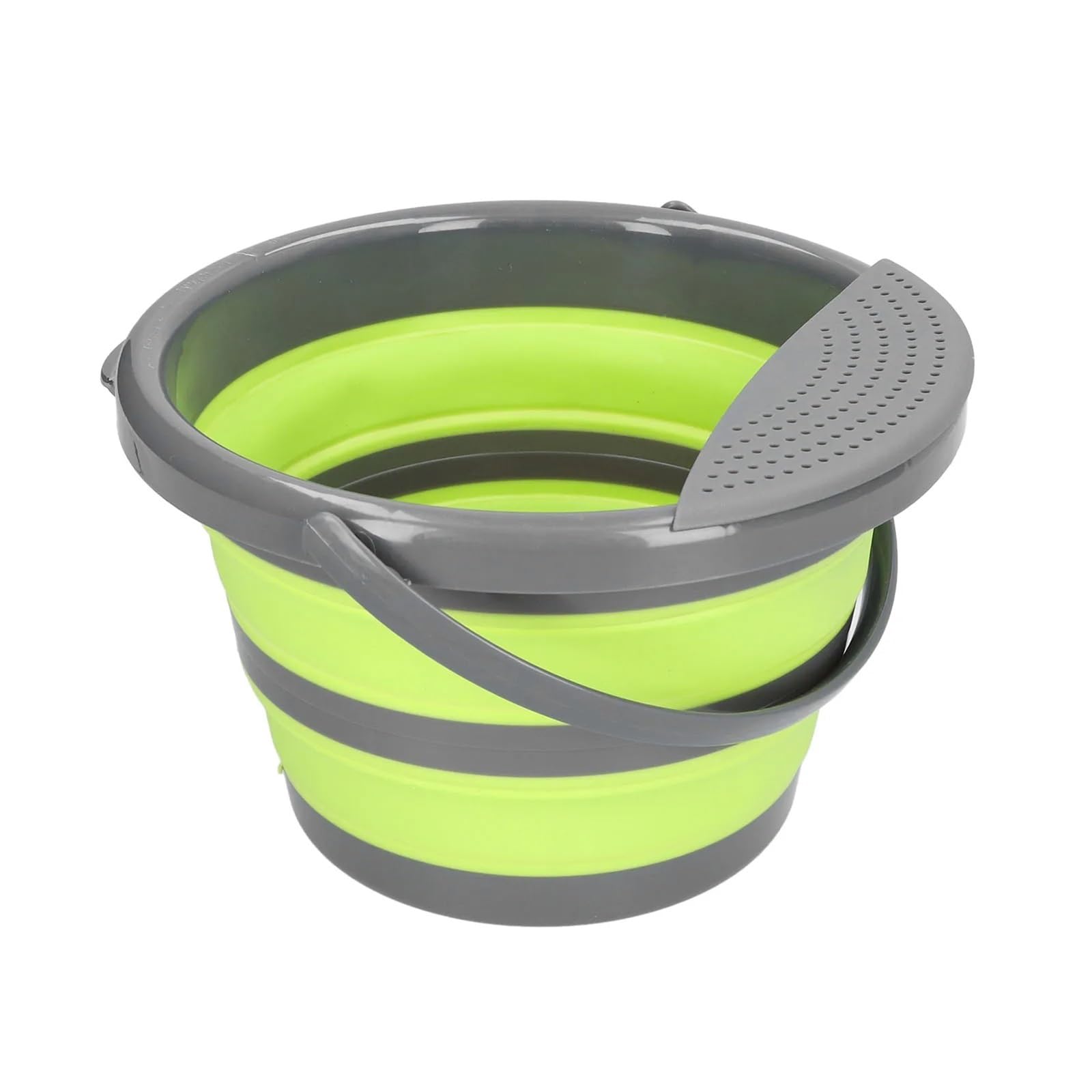 Seau Pliant en Silicone de 5l, 2 pièces, Seau Lavage Voiture, Fournitures pêche Plein air, Salle Bains, Cuisine, Camping pour Les Voyages La Randonnée