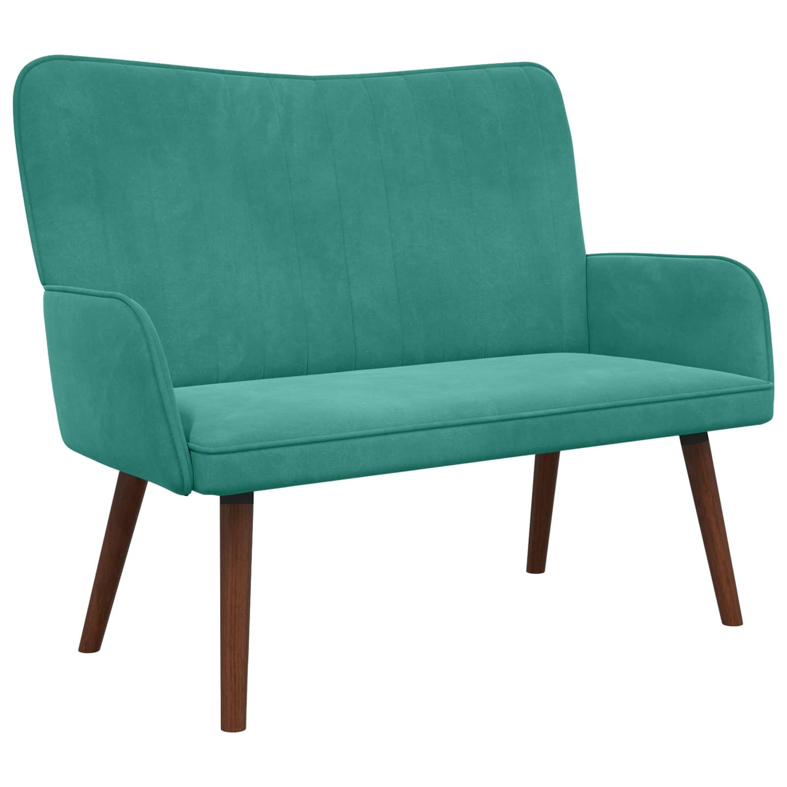 vidaXL Sofá de 2 Plazas Tuquesa 115 x 61 x 87 cm Terciopelo