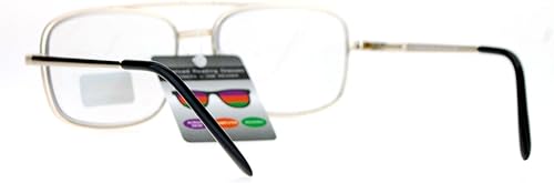 Miniatura 4 de SA106 Gafas de lectura progresivas con marco de metal rectangular de 3 enfoques