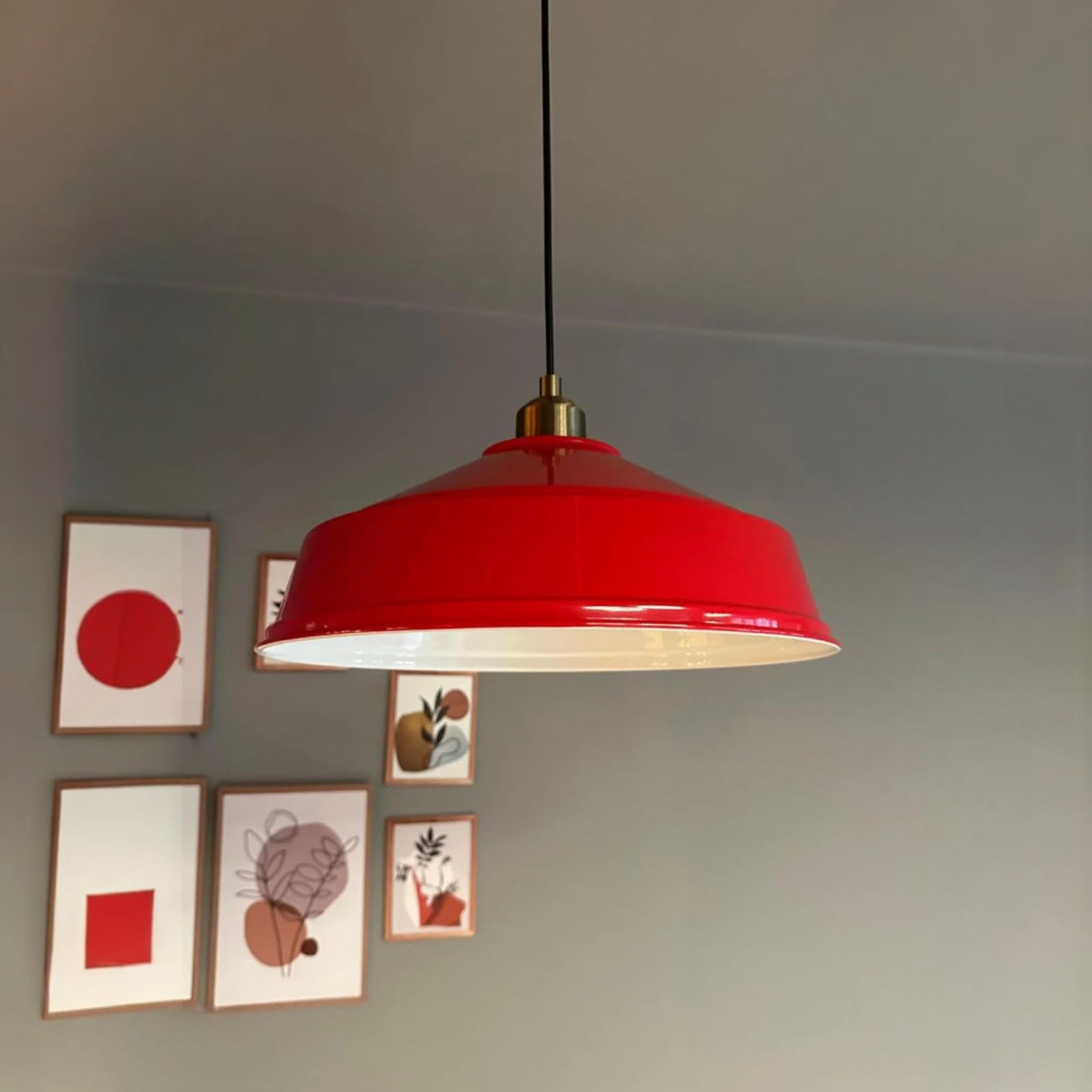 Bamyum Light Hanging Lamp Ø35 Cm, Pendant Lamp Vintage, Industrial Metal E27, Dining Table And Living Room