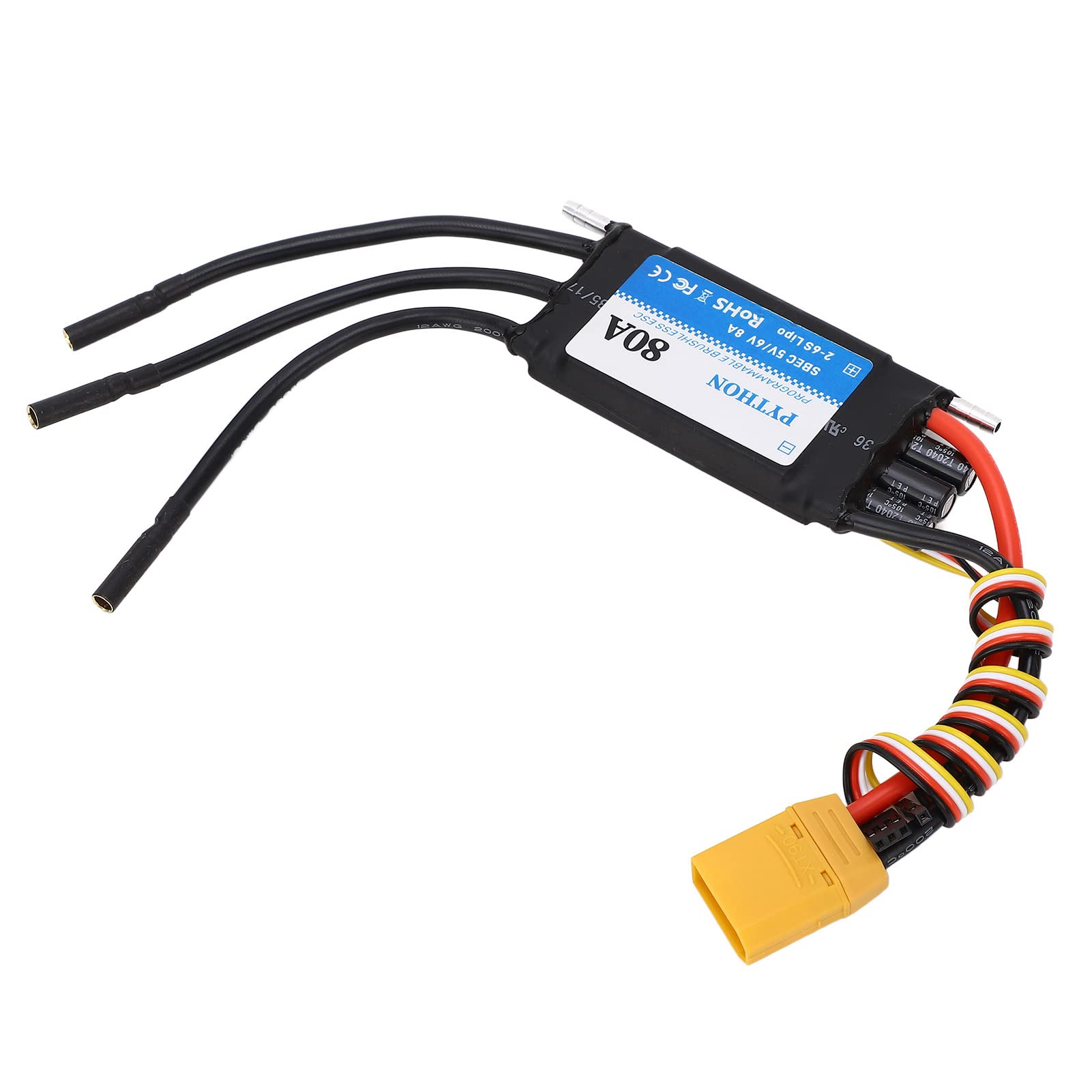 Dostępny sterownik prędkości łodzi RC, Wodoodporny ESC 80A z regulacją prądu 8A SBEC, urządzenie do programowania LCD, wielofunkcyjny bezpiecznik, dla różnych modeli statków