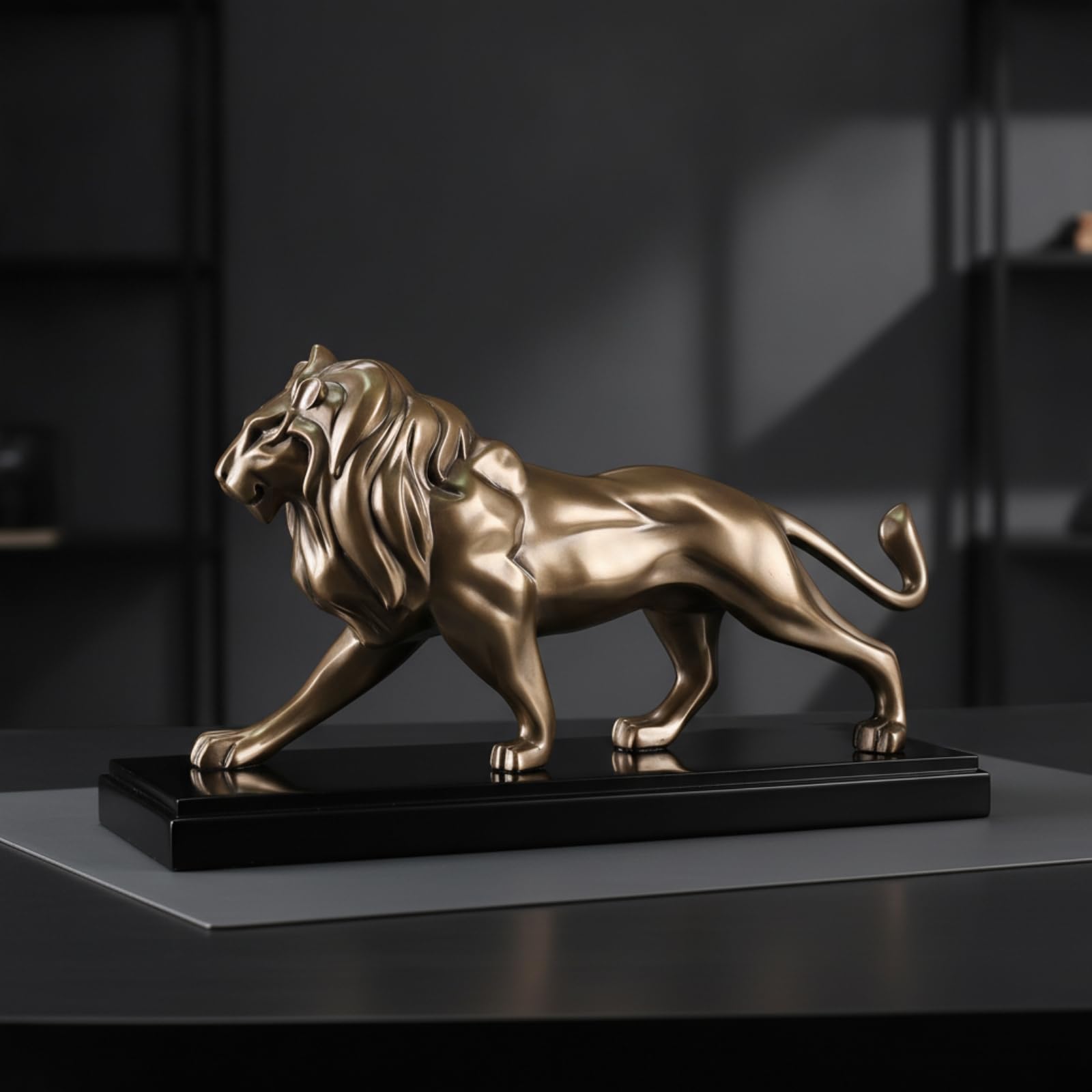 F Fityle Estatua de Caballo de Bronce Estatua Escultura Figura Ornamento Artística con Base Elegante para Colocación Estable Adecuada para Mesa de Oficina Librería Entrada