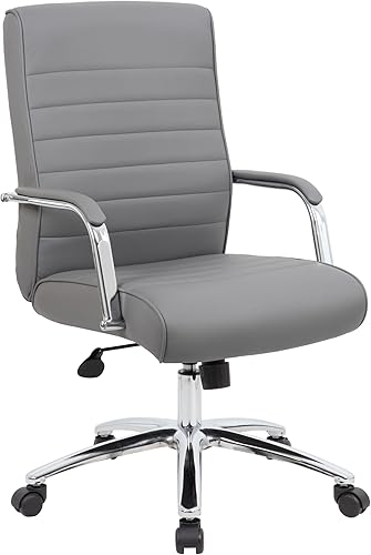 Boss Office Products Silla ejecutiva moderna para conferencias, color gris