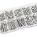 Sutemribor 240 Pieces M4 Stainless Steel Button Head Hex Socket Head Cap Bolts Screws Nuts Assortment Kit + Wrench