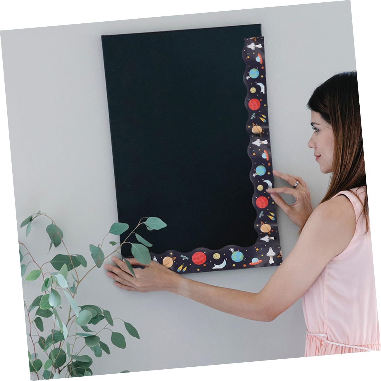 Operitacx 2rouleaux Bordure Autocollante Espace et Planètes pour Tableau Affichage Décoratifs pour Rentrée Scolaire et Affichage Mural