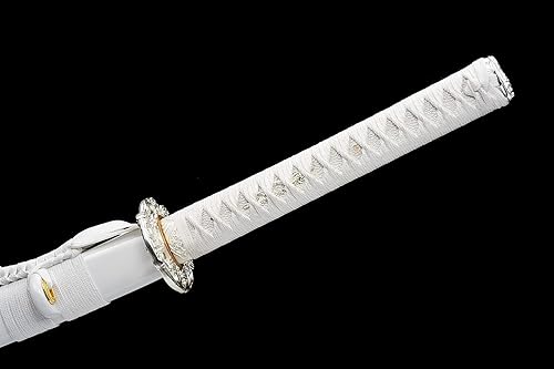 Miniatura 5 de Espada katana tradicional forjada a mano con calor y arcilla templada  Real 10601095 T10 de acero de alto carbono afilada  Prácticas espadas samurái