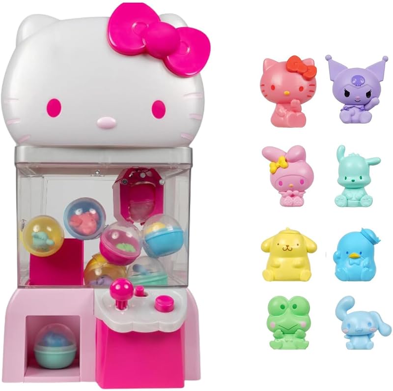 Jazwares Hello Kitty and Friends, 12” Claw Machine with 8 Collectible Mini Figures - Officially Licensed Sanrio Product from (Amazon Exclusive)