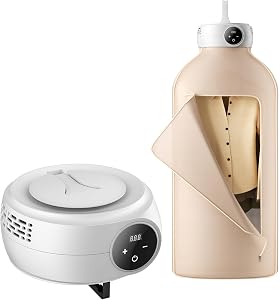 Portable Clothes Dryer with Dryer Bag, PTC Heating & LED Display, Compact Foldable Design with 5-Hour Timer for Apartments, Dorms, RVs, or Hotels, 600W, Beige