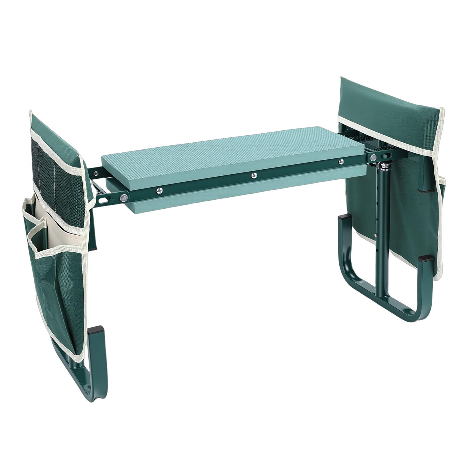 HEEPDD Rodilla y Asiento de Jardín, Acero Al Carbono, Taburete Plegable Ajustable para Jardineros, Personas Mayores, Suministros de Jardinería para Acampar (Green)