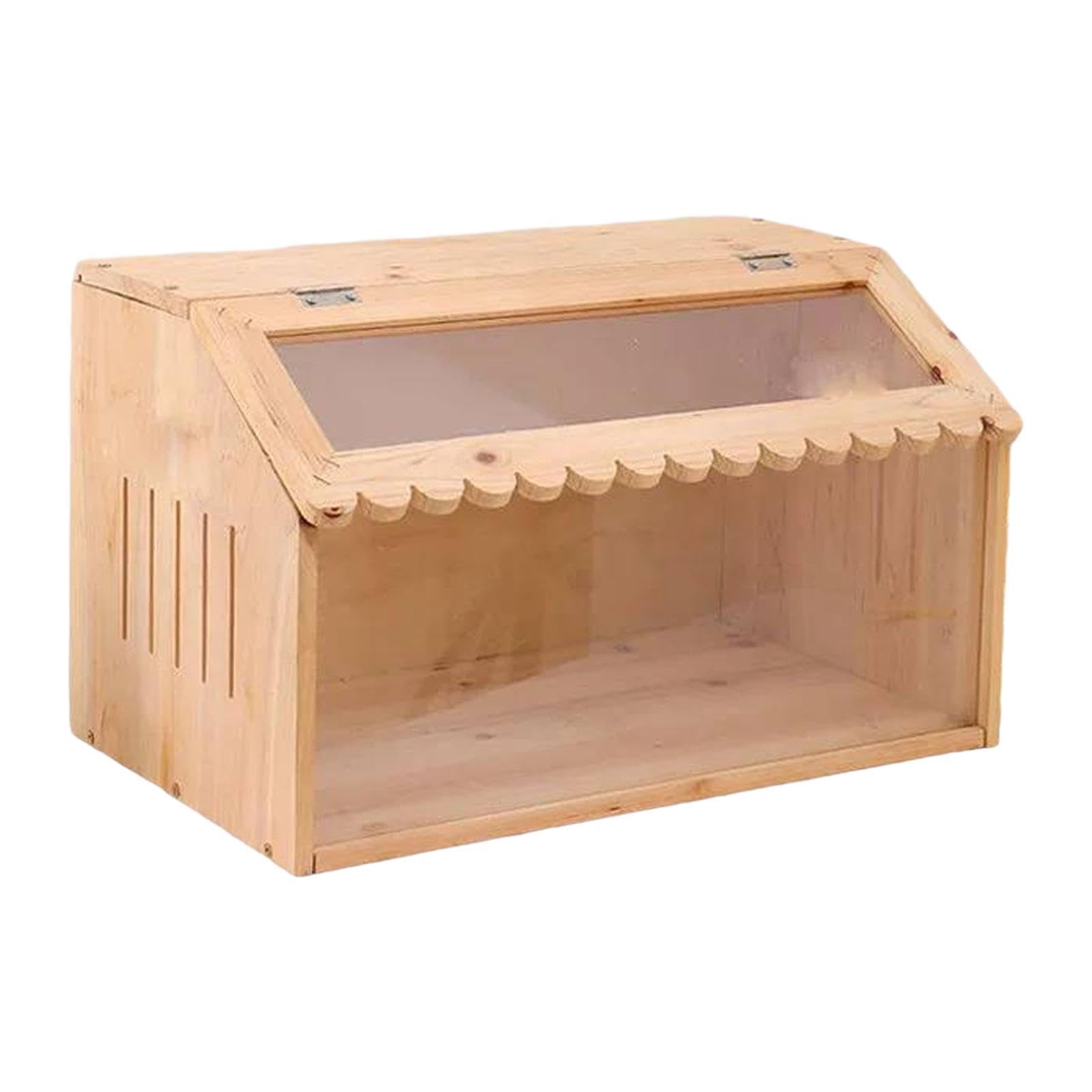 Qianly Caja para Pollos, Gallinero, Hábitat para Animales Pequeños, Resistente de Madera, Jaula para Codornices, Hámsteres, Y, 50x30x30cm