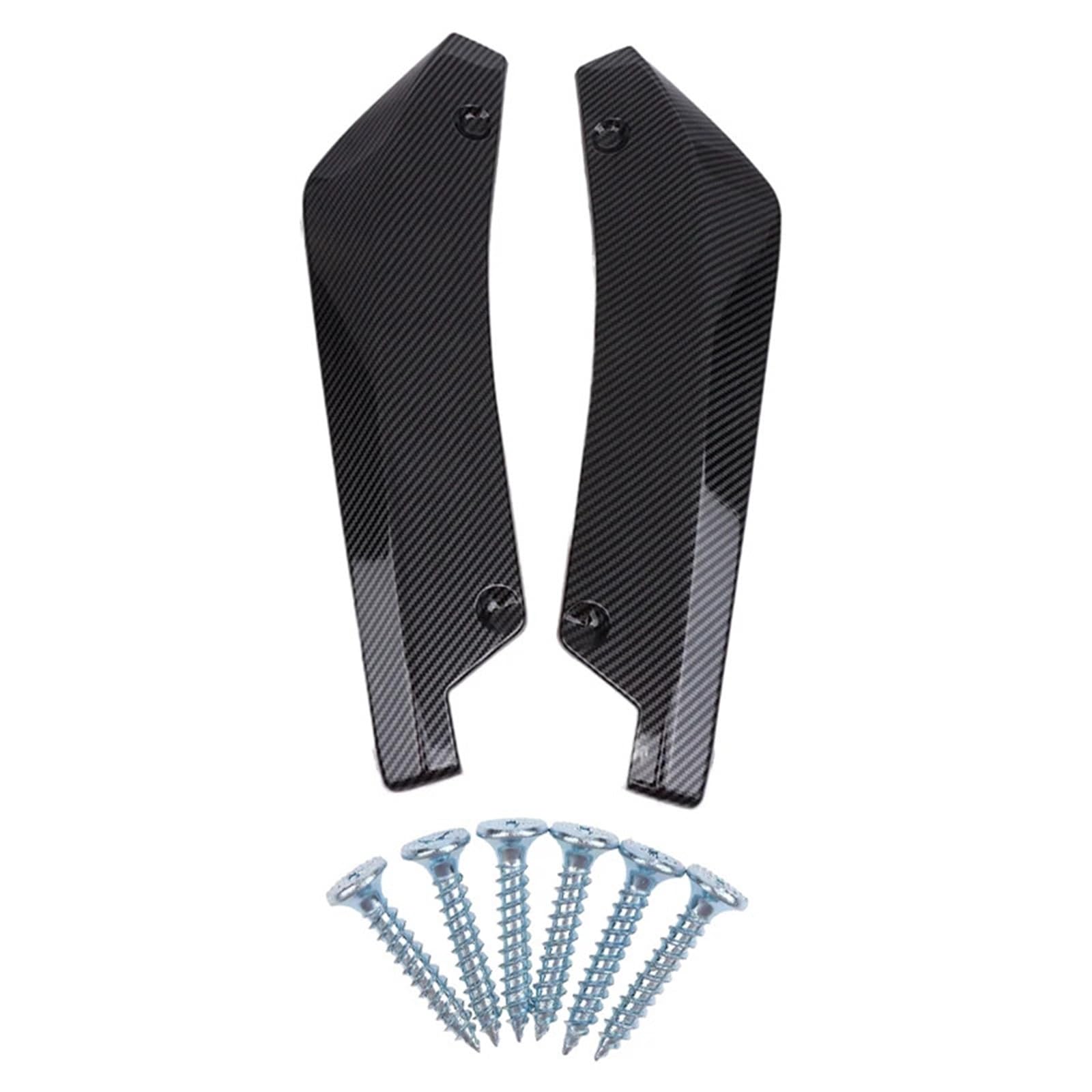 tylny spojler 1 para Winglets z włókna węglowego przedni tylny zderzak samochodowy Spoiler dyfuzor Splitter zabezpieczenie przed zarysowaniem Spoiler dachowy(Carbon fiber)