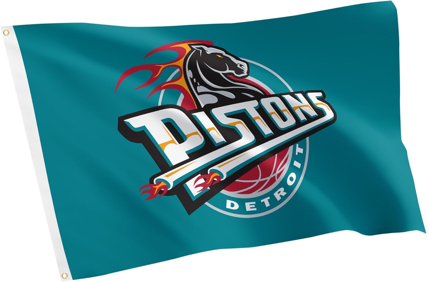 Desert Cactus Detroit Pistons Flag NBA 100% Polyester Indoor Outdoor 3x5 feet National Basketball Association Team Flags (Vintage Flag J)
