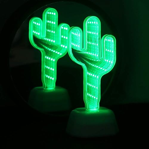 Miniatura 2 de Lámpara Chi-buy de espejo infinito, luz nocturna led, luz de espejo 3D, diseño de flamenco, cactus, piña y estrella, diseño de unicornio, de