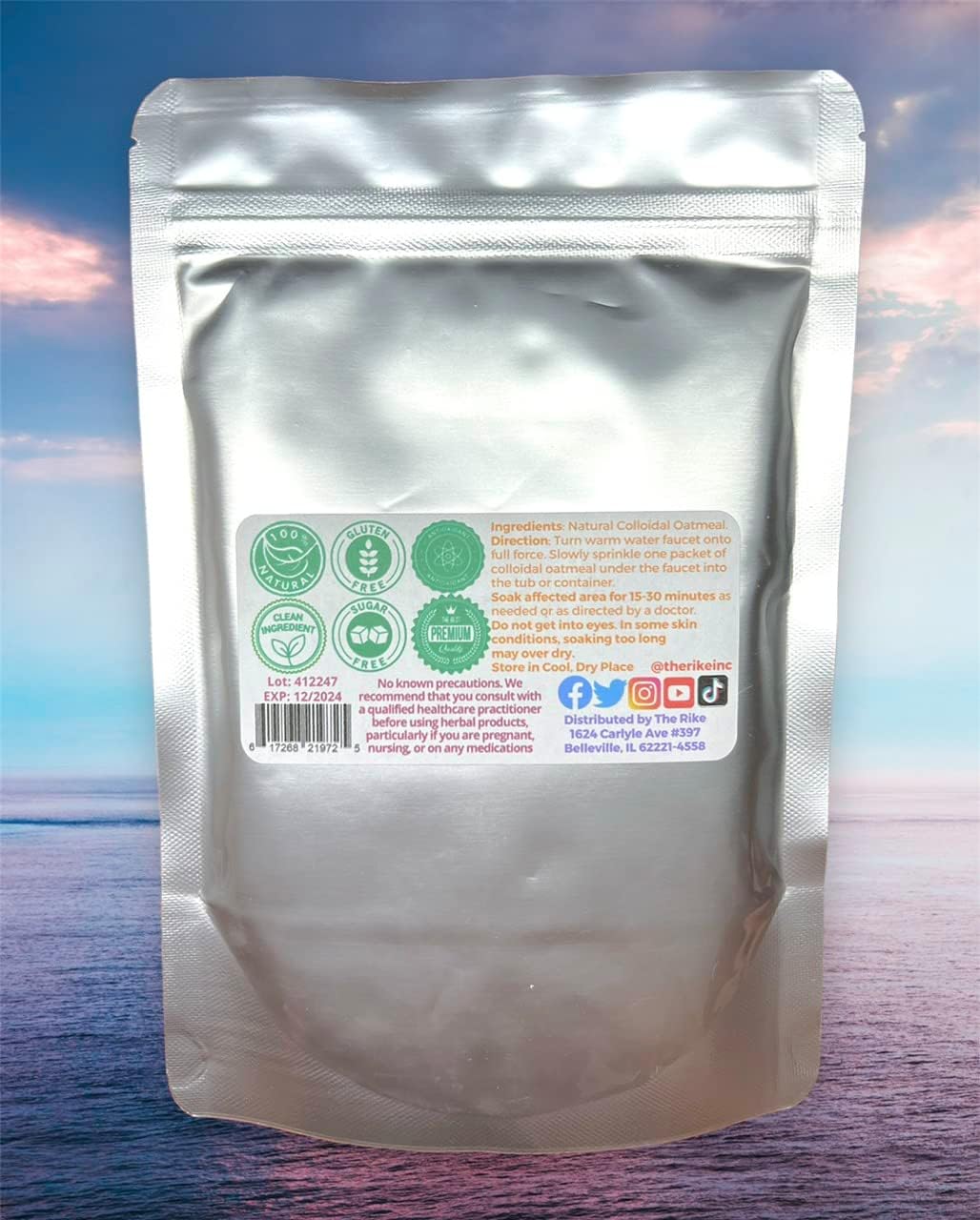 Buy 255gram Soothing Bath Colloidal Oatmeal Bath soak Organic Natural