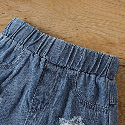 IKFIVQD Roupas para bebês meninas crianças pequenas bebê meninas primavera verão estampa algodão dia