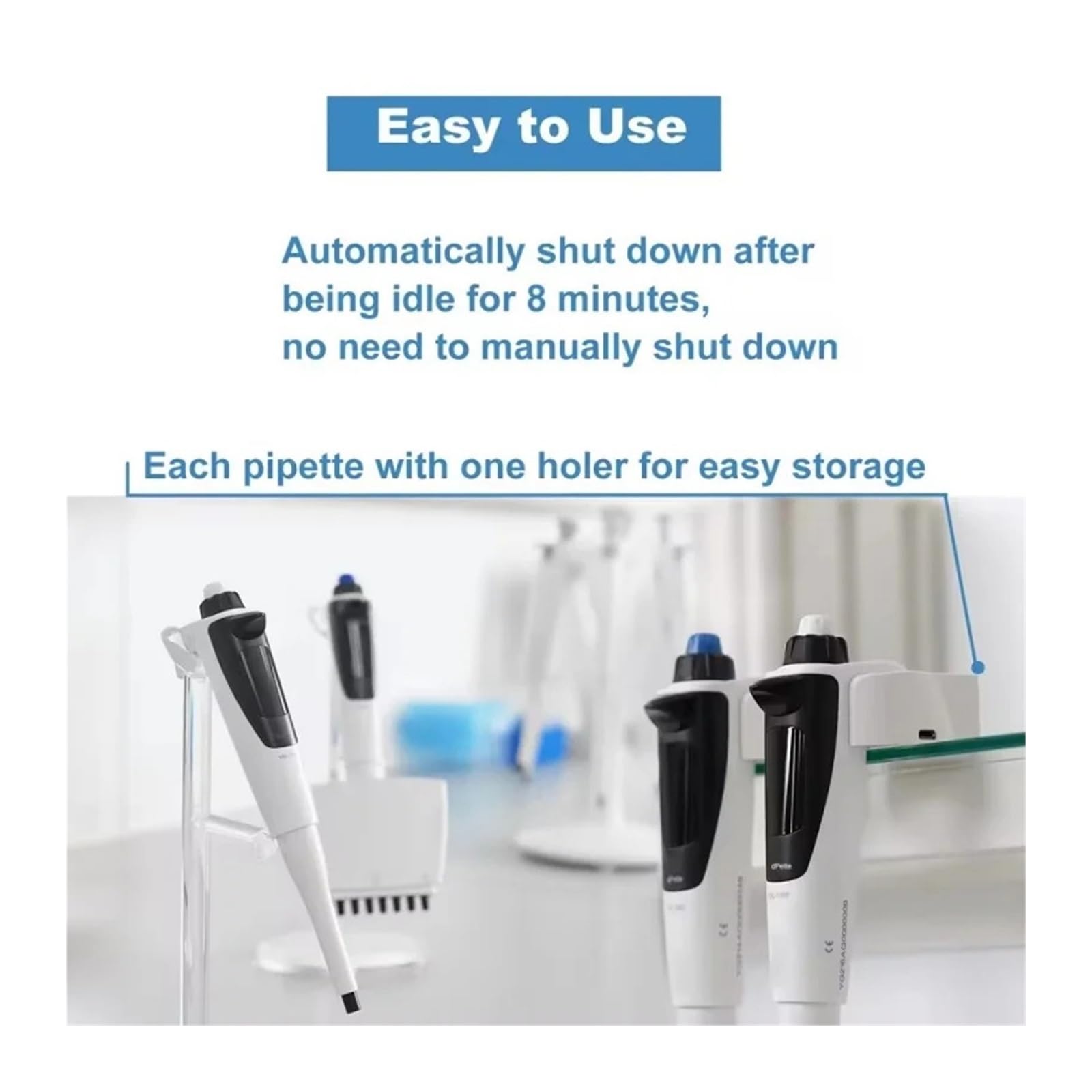 Pipette, Elektronische Pipette 0,5:1000ul Hochpräzise Einkanalpipette Mikroelektrisch einstellbare Laborpipette(DPette plus 30-300ul)
