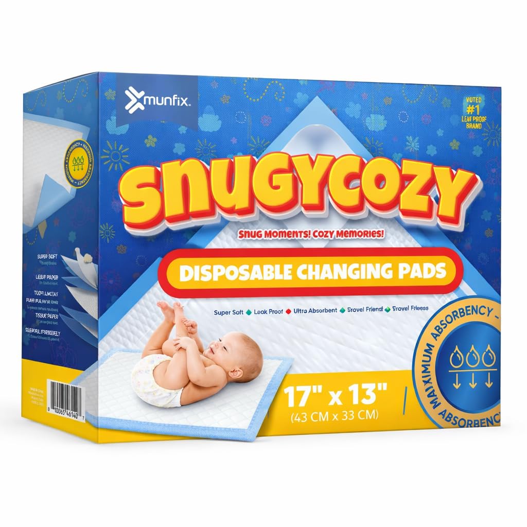 Paquete de 100 cambiadores desechables para bebés de 17 x 13 pulgadas, almohadillas superabsorbentes para incontinencia, resistentes y ultra absorbencia médica, forros impermeables para cambiar